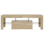 TV Cabinet with LED Lights Sonoma Oak 120x35x40 cm 804349