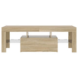TV Cabinet with LED Lights Sonoma Oak 120x35x40 cm 804349