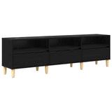 TV Cabinet Black Oak 150 x 30 x 45 cm Engineered Wood 879482