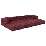 Modular Sofa 3 pcs Maroon Fabric 3315072