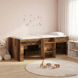 Kids'High Bed Frame 2 pcs Old wood 90 x 200 cm Engineered Wood 3422561