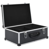 CD Case for 60 CDs Aluminium ABS Black 91857