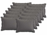 Cushion with Pillow HOUTEN 12 pcs Light Grey Faux Linen 932733