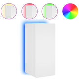 TV Wall Cabinet with LED Lights White 30.5x35x70 cm 837232