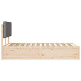 Bed Frame with Upholstered Headboard Light Grey 140 x 190 cm 3398164