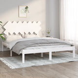 Bed Frame without Mattress White 150x200 cm King Size King Size Solid Wood 3104874