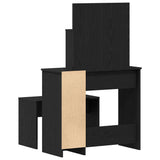 Dressing Table Set with Drawer 2 pcs Black Oak Engineered Wood 3333076