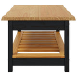 Coffee Table EKAI Black 100 x 60 x 45.5 cm Solid Pine Wood 42037019