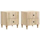 Bedside Cabinet with Drawer 2 pcs Sonoma Oak 43 x 34.5 x 48 cm 894070