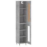 Highboard Concrete Grey 34.5x34x180 cm Engineered Wood 3200373