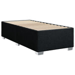 ZNTS Box Spring Bed with Mattress Black 90x200 cm Fabric 3285773