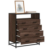 Drawer Cabinet Brown Oak 70x41x83.5 cm Engineered Wood 849093