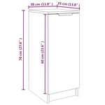 Shoe Cabinet White 30x35x70 cm Engineered Wood 811412
