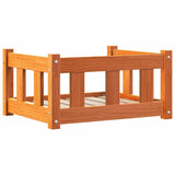 Dog Bed with Storage Wax Brown 55 x 45 x 28 cm Solid Pine Wood 867652
