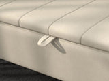 Linen-Look 92 x 31cm Storage Ottoman - Cream White T3398P330431