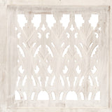 Hand carved 5-Panel Room Divider White 200x165 cm Solid Mango Wood 285331