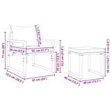 Garden Furniture with Cushion 4 pcs Light Grey Polyester 42009982