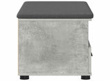 Hall Bench with Cushion Concrete Grey 80 x 38 x 46 cm 891459