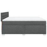 ZNTS Box Spring Bed with Mattress Dark Grey 180x200 cm Fabric 3285982