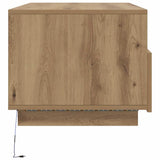 Coffee Table with LED Lights Artisan Oak 90x49x40 cm 857711