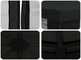 Gazebo with Sidewalls 4 x 3 m Black Polyester and Steel 190 gsm 900394