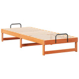 Bed Frame Brown 90 x 210 cm Solid Pine Wood 873162