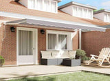Awning Frame Light Grey 400 x 200 cm Polyester with PU coating 3329871