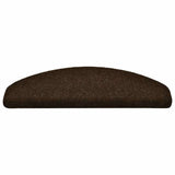 Stair Mats Self-adhesive 30 pcs 65x21x4 cm Brown Half Round Large 3365662
