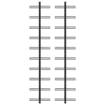 Wall-mounted Wine Racks for 20 Bottles 2 pcs Black Metal 289567
