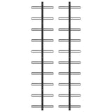 Wall-mounted Wine Racks for 20 Bottles 2 pcs Black Metal 289567