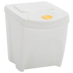 Stackable Garbage Bin Boxes 4 pcs White 100 L Polypropylene 152201