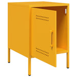 ZNTS Bedside Cabinet Mustard Yellow 36x39x50.5 cm Steel 842916