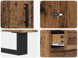 Highboard with Drawer 2 pcs Old Wood 69.5 x 34 x 180 cm 3415697