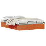 Ottoman Bed Frame with Storage Wax Brown 150 x 200 cm 3418791