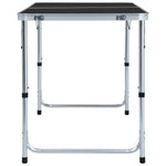 ZNTS Foldable Camping Table Grey Aluminium 120x60 cm 48173