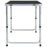 ZNTS Foldable Camping Table Grey Aluminium 120x60 cm 48173
