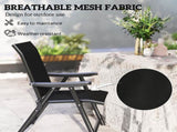 Set of Two Folding Outdoor Chairs - Black T3398P328464