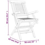 5 Piece Garden Dining Set Solid Wood Teak 3155035
