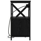 Bedside Cabinet Black Oak 40 x 31 x 60 cm Engineered Wood 859460