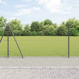 Welded Wire Fence with Concrete Base 10 x 1.2 m 3350895