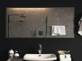 LED Bathroom Mirror Transparent 100 x 60 cm Tempered Glass 42045824