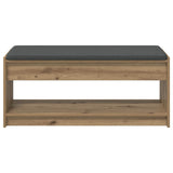 Hall Bench with Cushion with Shelf Artisan Oak 103 x 38 x 45 cm 891591