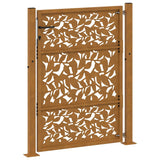 Garden Gate 100x125 cm Weathering Steel Leaf Design 4100965