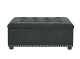 Square Storage Ottoman, Small Space Furniture, Home Decor.Dark Grey W5770P503280