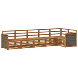 Sectional Sofa Set 5 pcs Natural Solid Acacia Wood 3384405