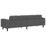 Fabric Sofa with Cushion Dark Grey Corduroy fabric 3335101