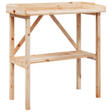 Plant Table with Shelf 78x38x82.5 cm Solid Wood Fir 156349