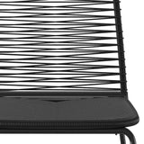 5 Piece Garden Dining Set Black 3156508