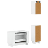 3 Piece Bathroom Cabinet Set EDE High Gloss White 3417742