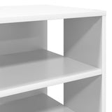 Shoe Cabinet with Shelf 2 pcs White Engineered Wood 8000380